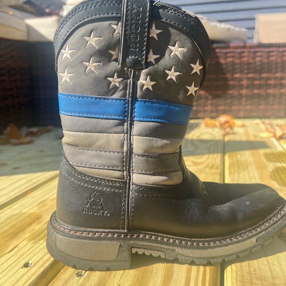 Rocky Kids Boots Black and Blue